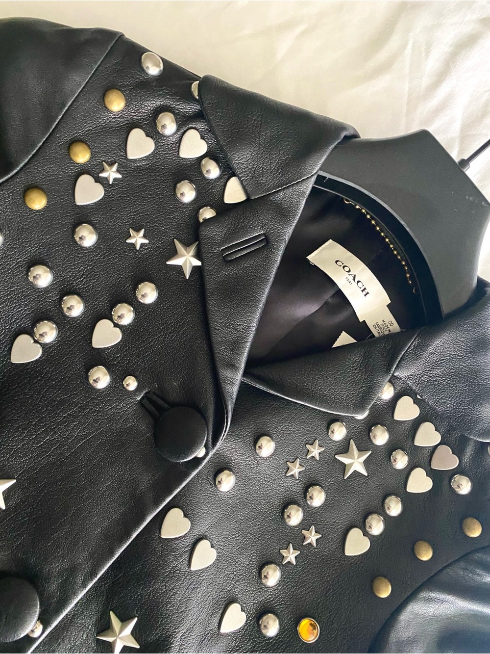 COACH 1941 Black Leather Beatnik Rivet Jacket